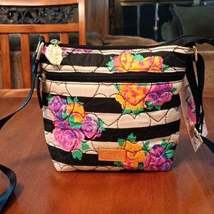 Betsey Johnson crossbody floral striped bag